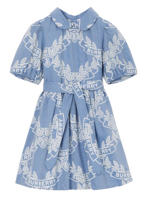 Burberry Kids robe Oak Leaf Crest en coton