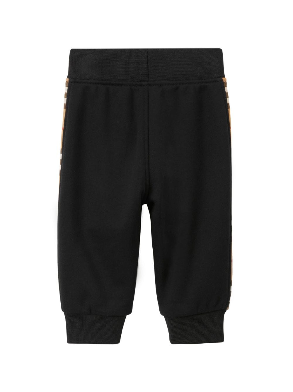 Burberry Kids check-panel cotton track pants - BLACK