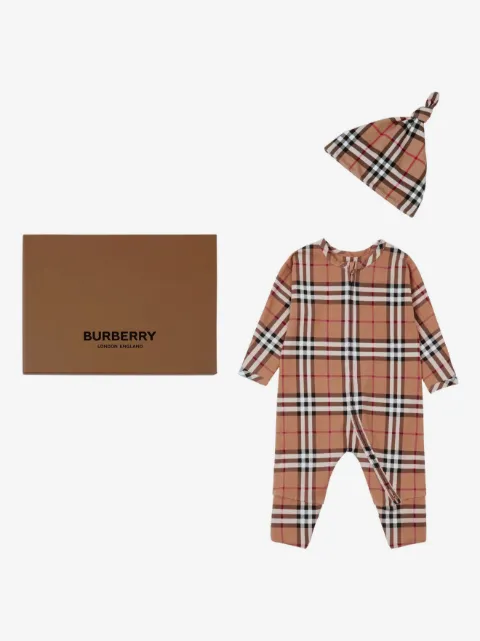 Burberry Kids Check cotton two-piece set