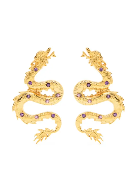 Natia X Lako Dragon crystal-embellished earrings