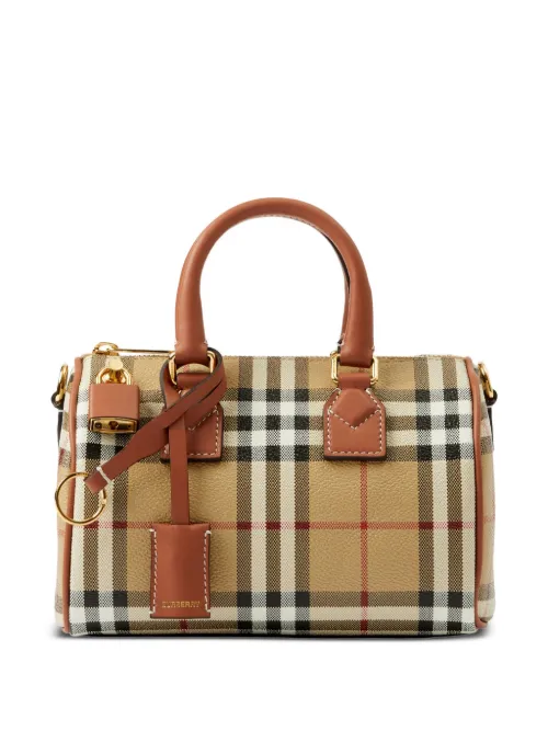 Sac fourre-tout Check Mini Bowling - Burberry - Modalova