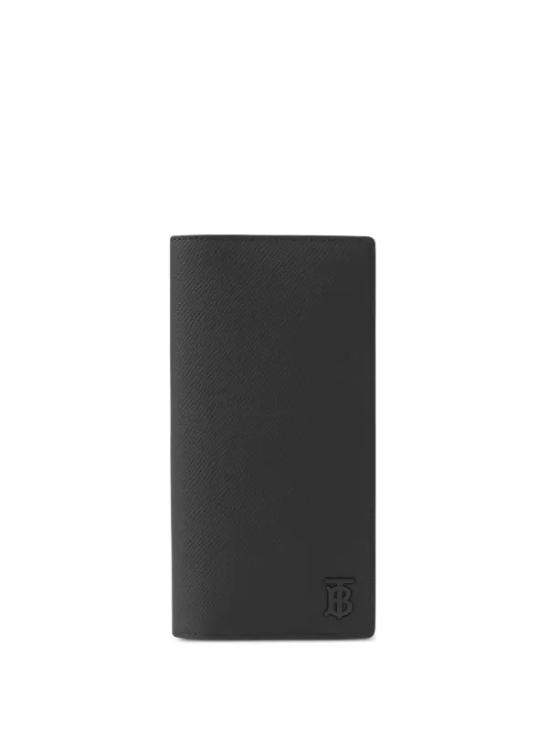 Grainy Leather TB Bifold Wallet in Black/black - Men