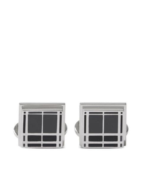 Burberry checked squared cufflinks