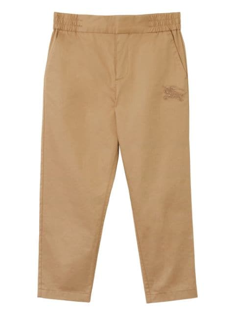 Burberry Kids EKD-motif cotton-twill trousers