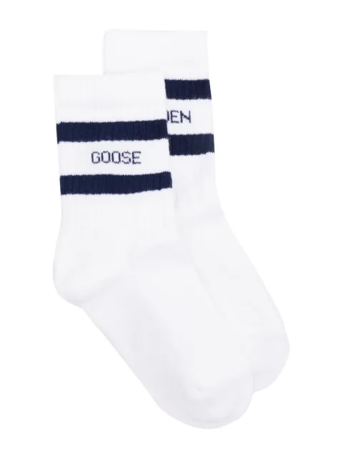 Golden Goose Kids calcetines con logo estampado