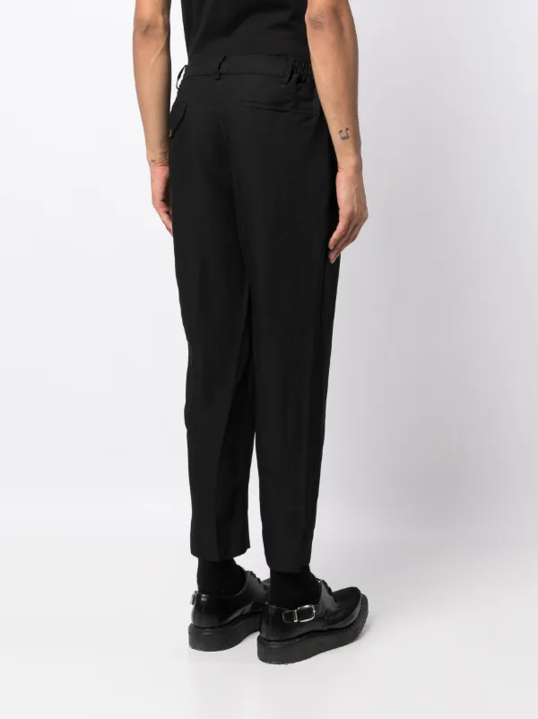 Black Comme Des Garçons シェブロンパターン テーパードパンツ