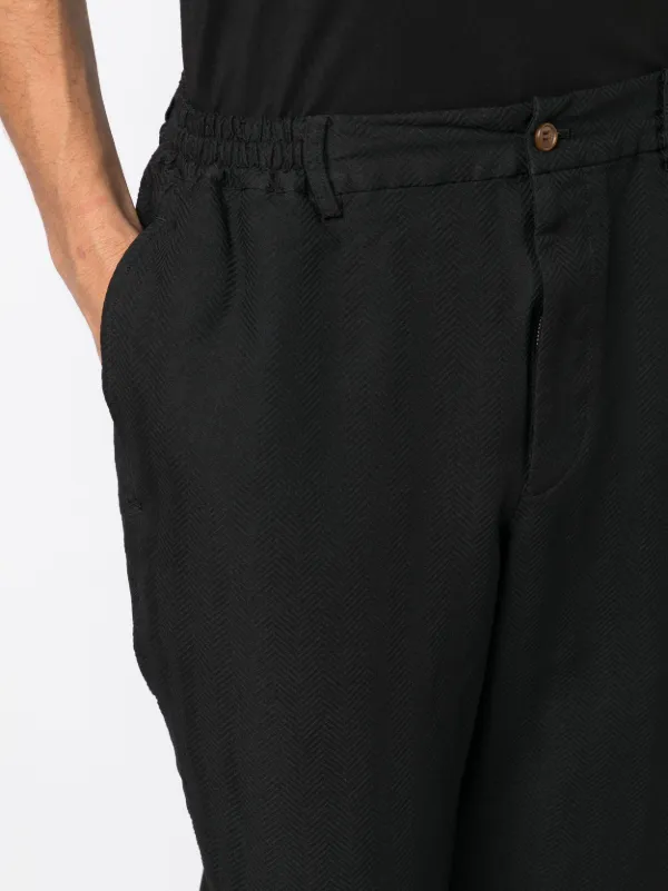 Black Comme Des Garçons シェブロンパターン テーパードパンツ