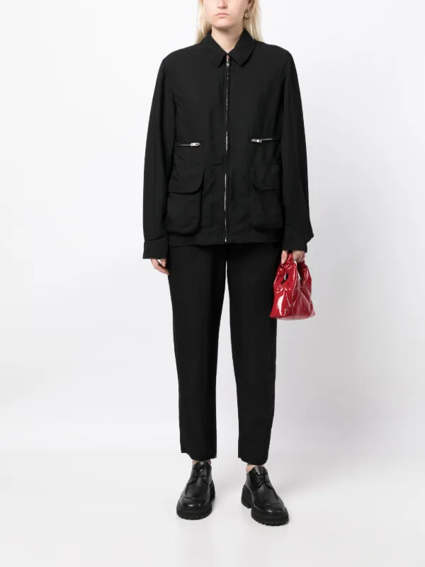 Black Comme Des Garçons シェブロンパターン テーパードパンツ
