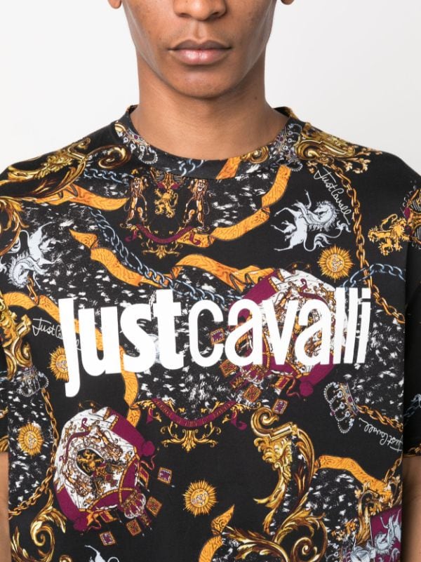 Just Cavalli graphic-print short-sleeved Cotton T-shirt - Farfetch