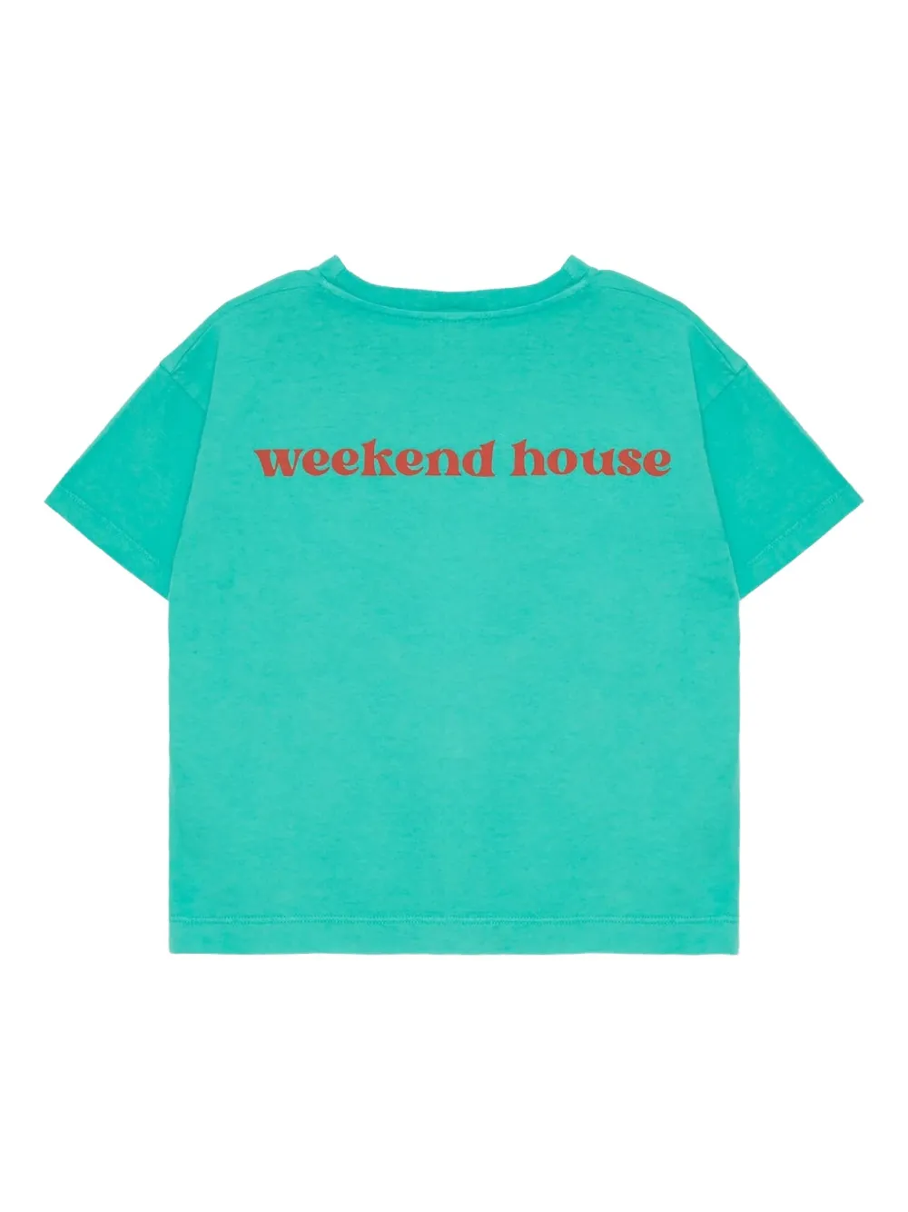 Weekend House Kids. logo-detail T-shirt Groen