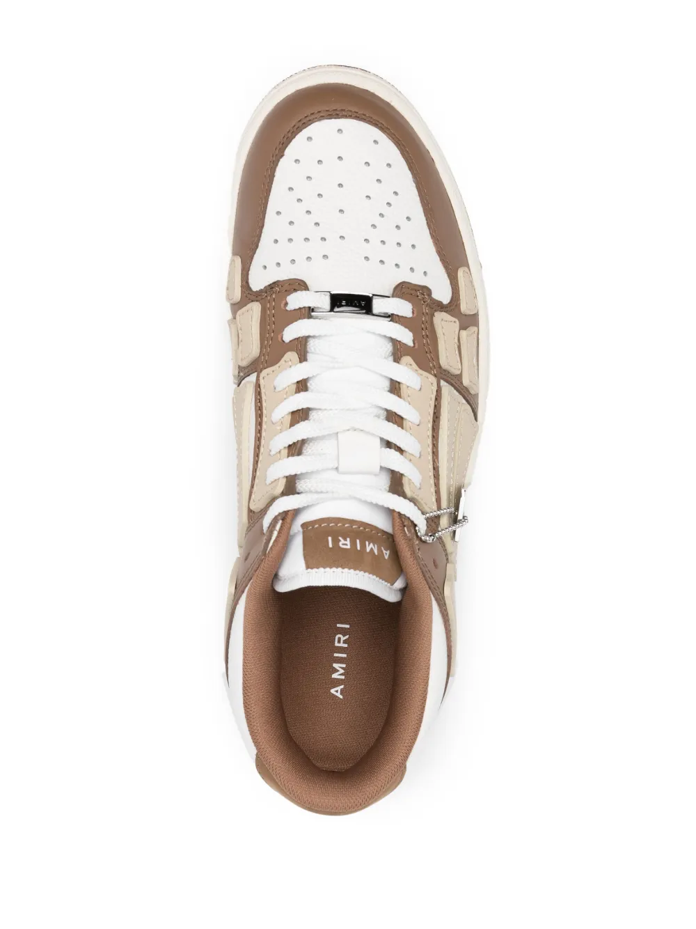 Shop Amiri Skel Appliqué-detail Low-top Sneakers In Neutrals