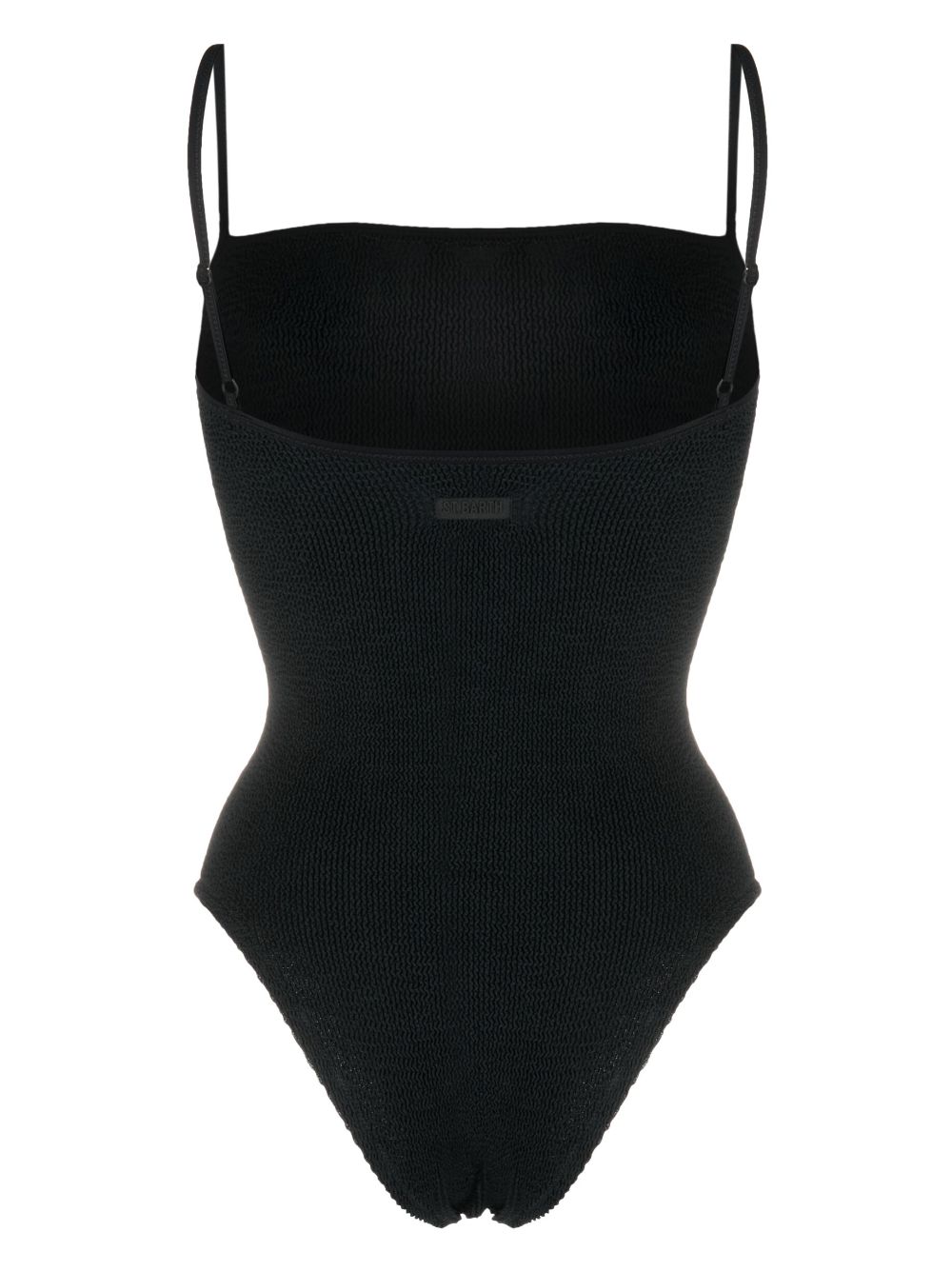 MC2 Saint Barth square-neck crinkled swimsuit - Zwart