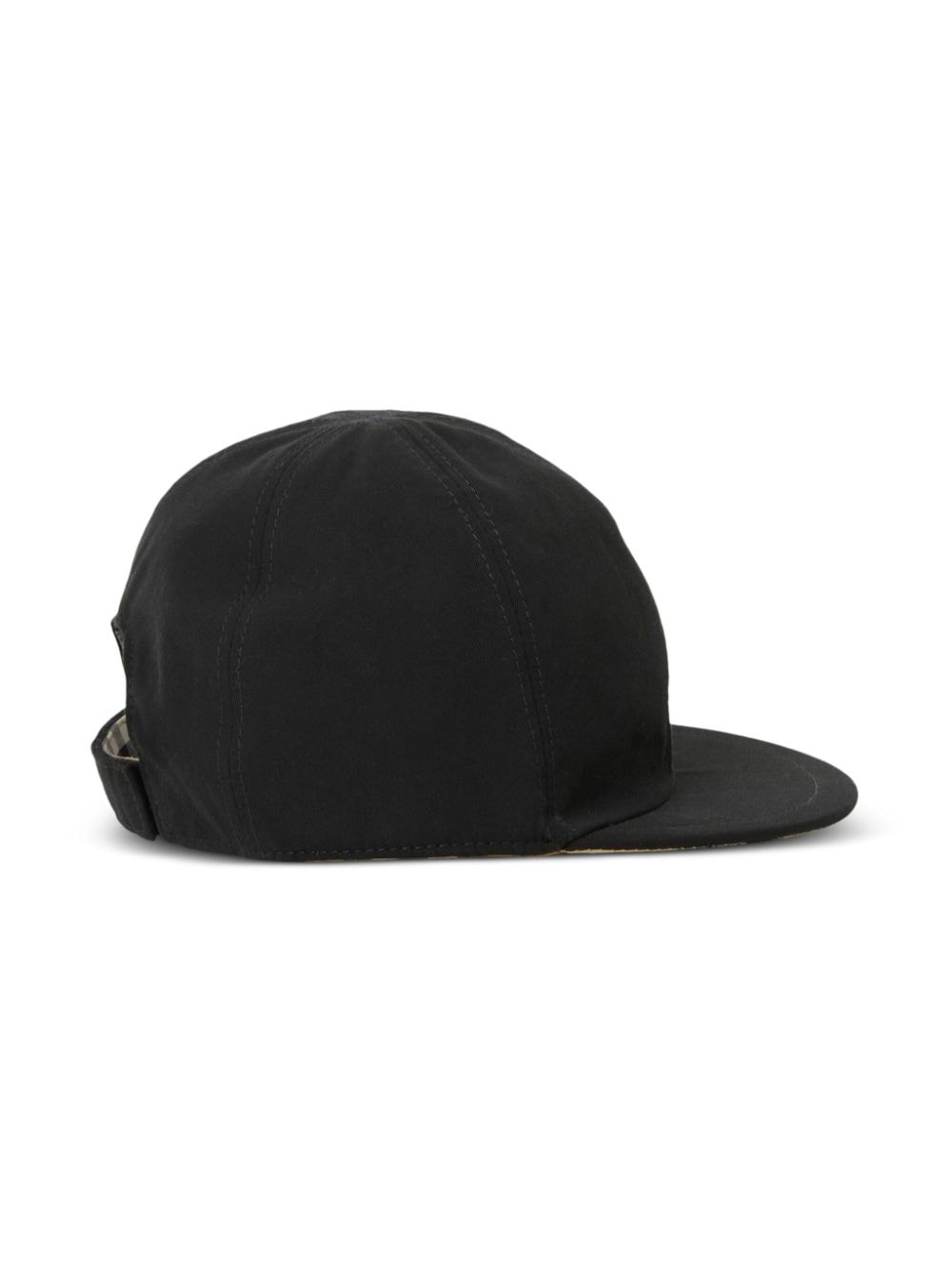 Shop Burberry Check-pattern Reversible Baseball Cap In Black Opt 1