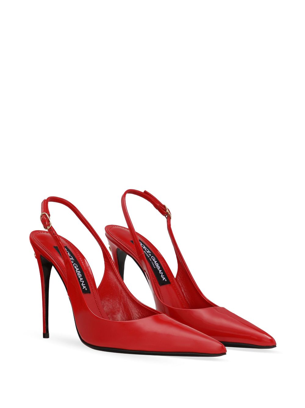 Shop Dolce & Gabbana Patent-finish Leather Pumps In Red