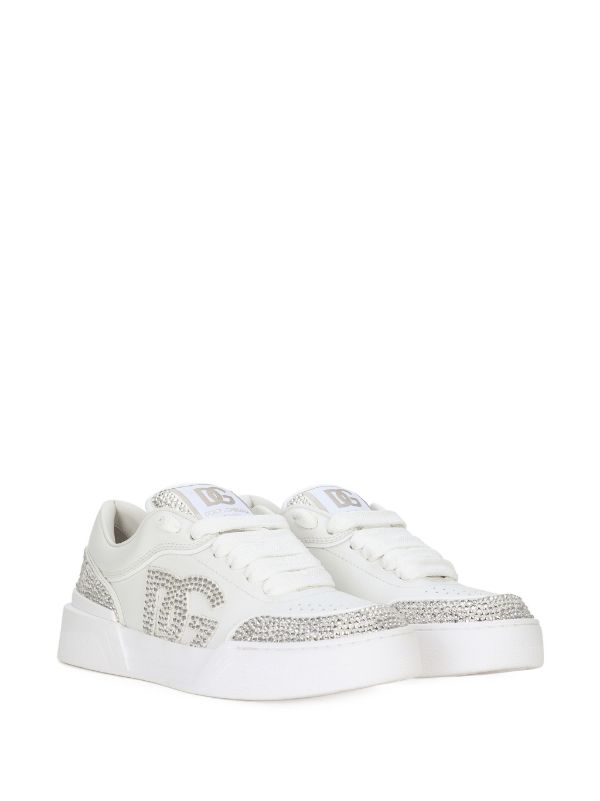 Dolce & gabbana embellished sales leather sneakers