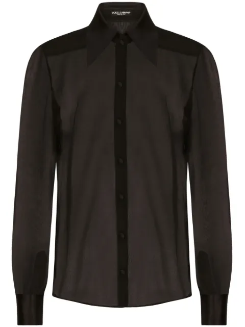 Dolce & Gabbana semi-sheer mesh shirt