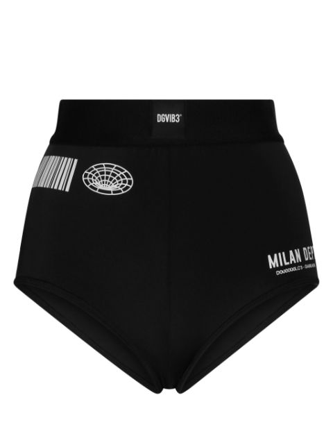 Dolce & Gabbana DGVIB3 shorts con tiro alto y aplique del logo