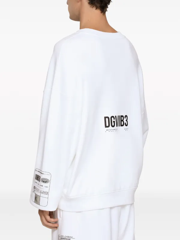 Dolce & Gabbana DGVIB3 logo-print Cotton Sweatshirt | White