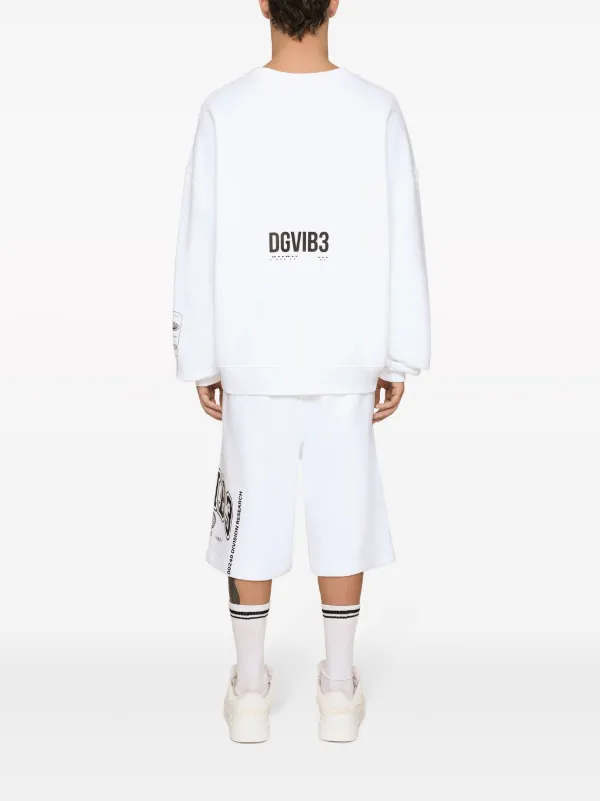Dolce & Gabbana DGVIB3 logo-print Cotton Sweatshirt | White