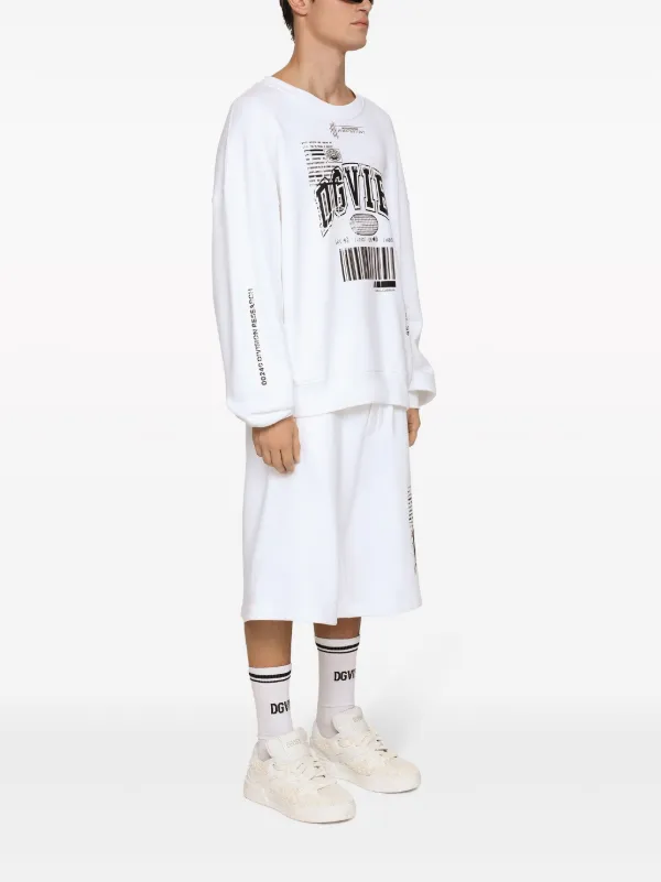 Dolce & Gabbana DGVIB3 logo-print Cotton Sweatshirt | White