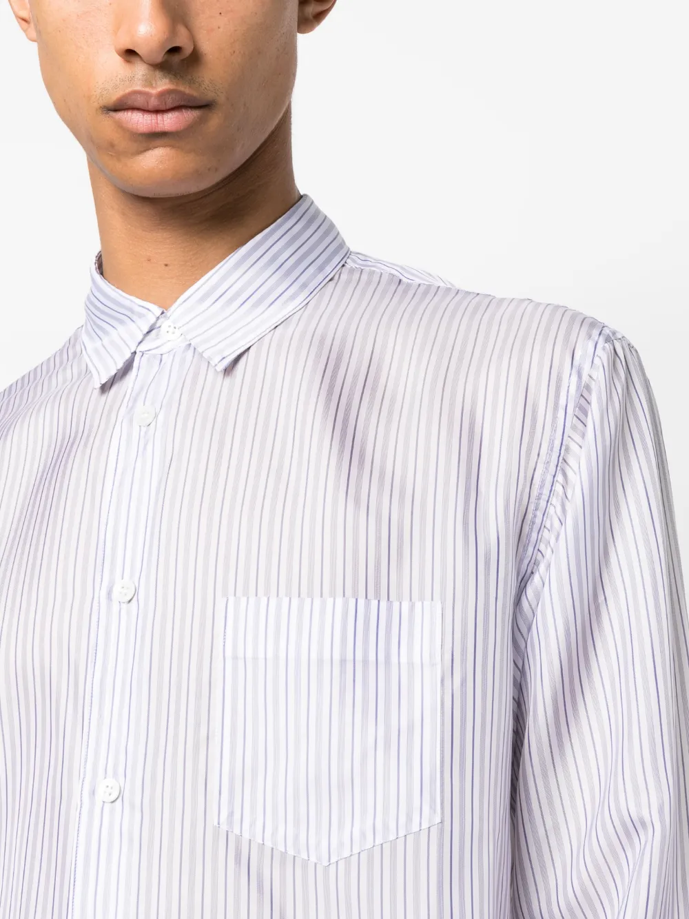 Comme Des Garçons Shirt Striped long-sleeve Shirt - Farfetch