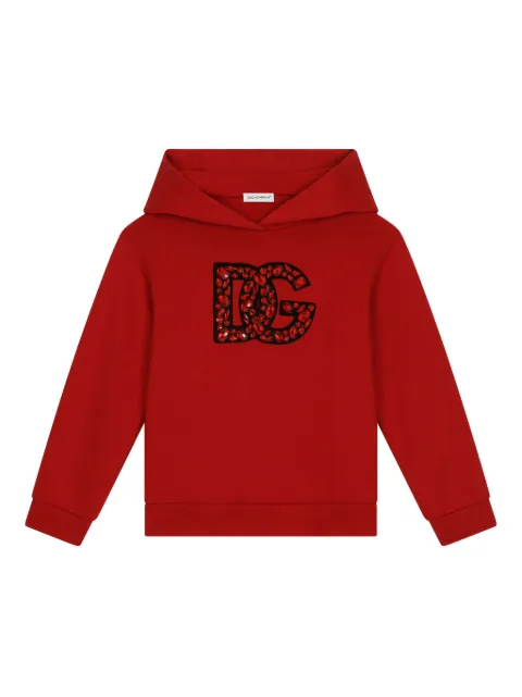 Dolce & Gabbana Kids crystal-embellished cotton hoodie