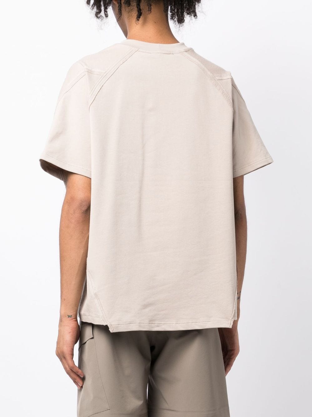 Shop Heliot Emil Short-sleeved Cotton T-shirt In Neutrals