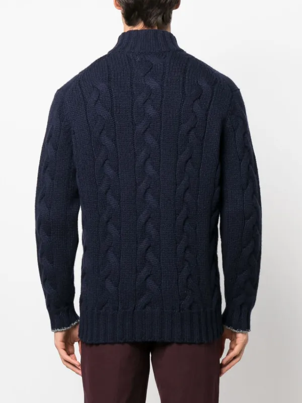 Navy hot sale zipped cardigan