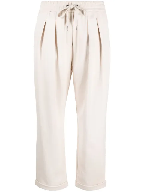 Brunello Cucinelli pleated cotton track pants