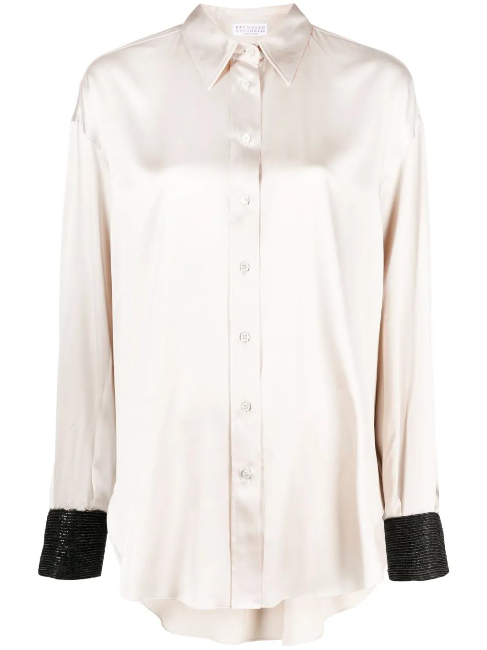 Brunello Cucinelli långärmad sidenblus | neutral | Image 1