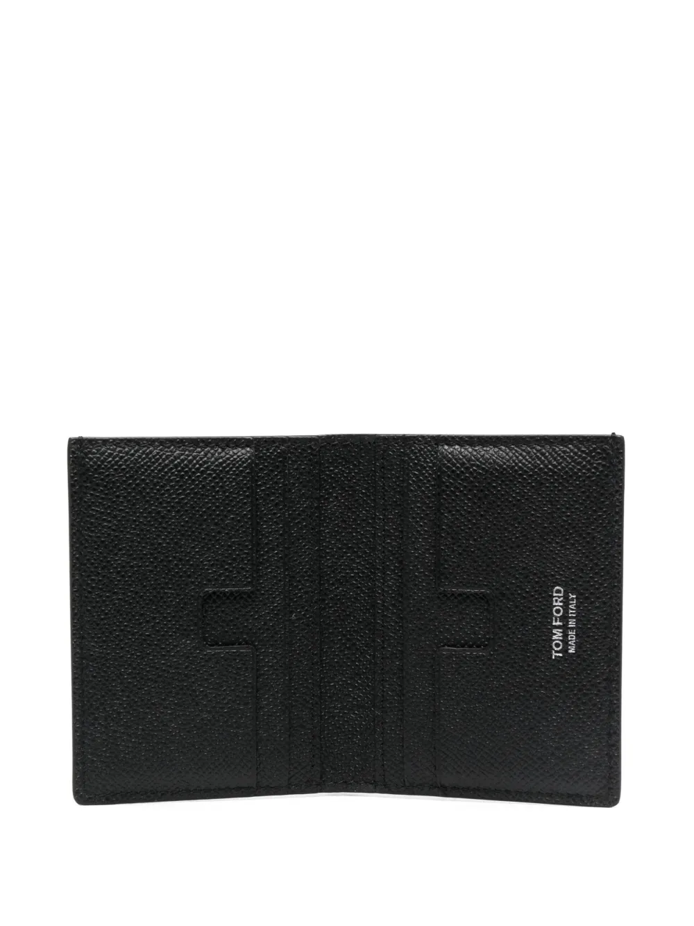 Affordable TOM FORD logo-plaque bi-fold leather wallet Men