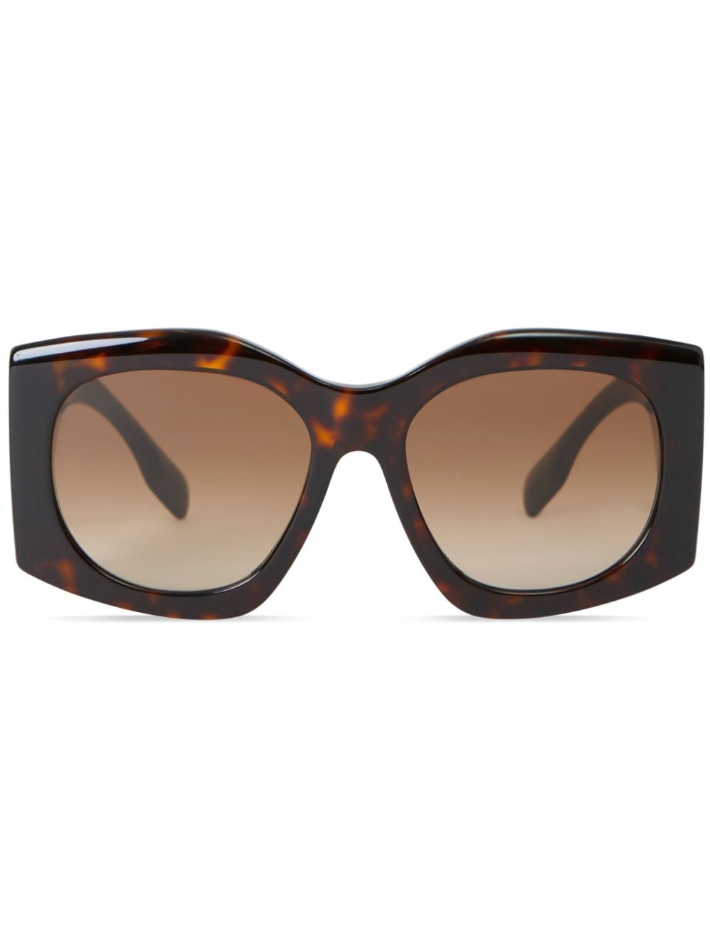 Burberry Oversized Geometric Frame Sunglasses In Tortoiseshell