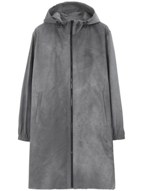 Burberry single-breasted hooded coat Men