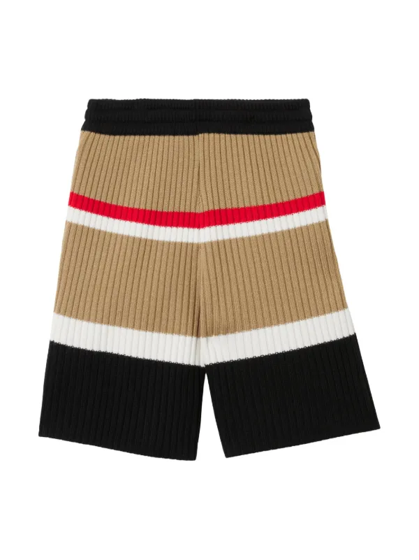 Burberry Kids ストライプ ショートパンツ | ブラック | FARFETCH JP