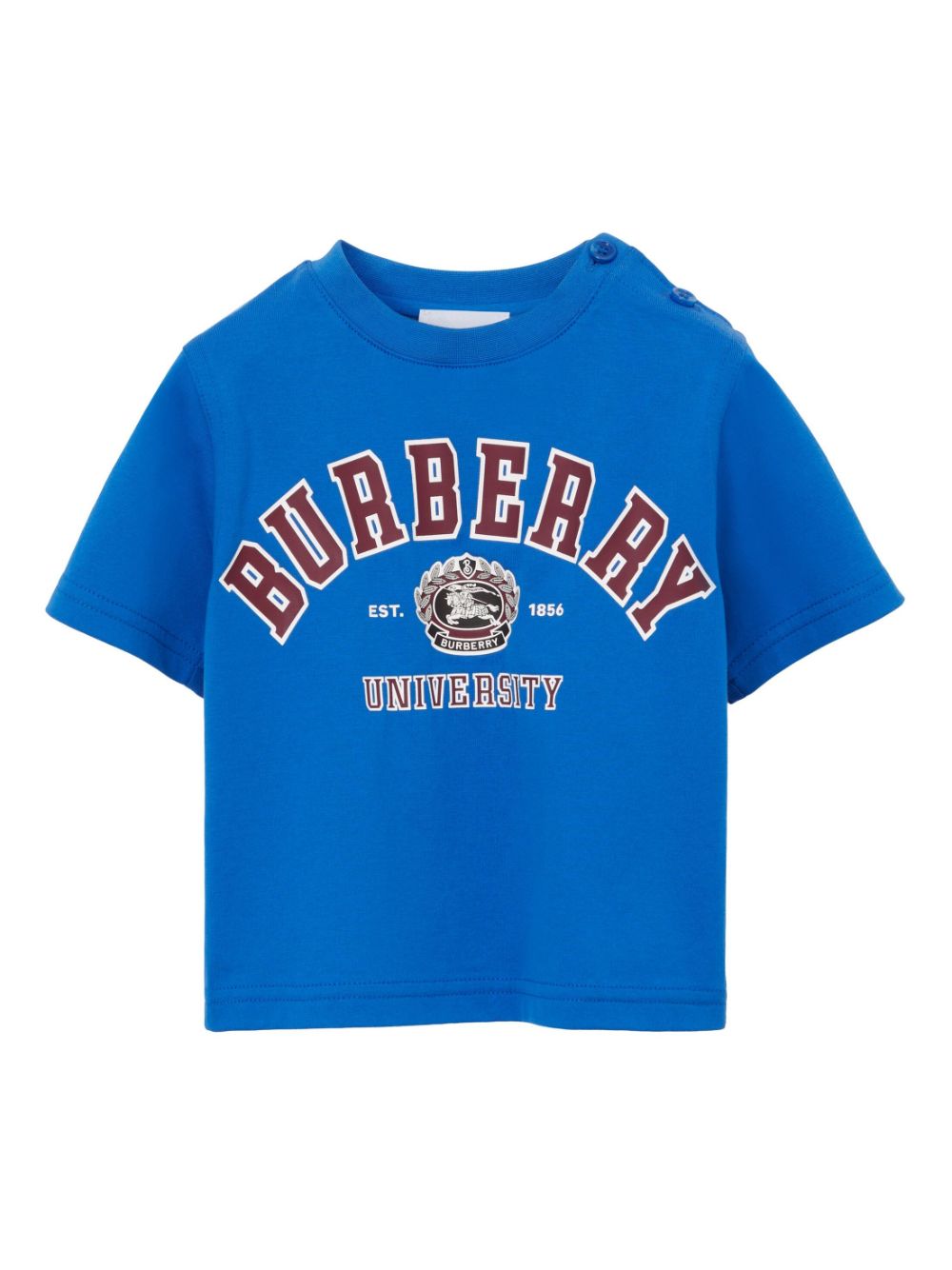 Burberry Babies' Logo-print Cotton T-shirt In Blau