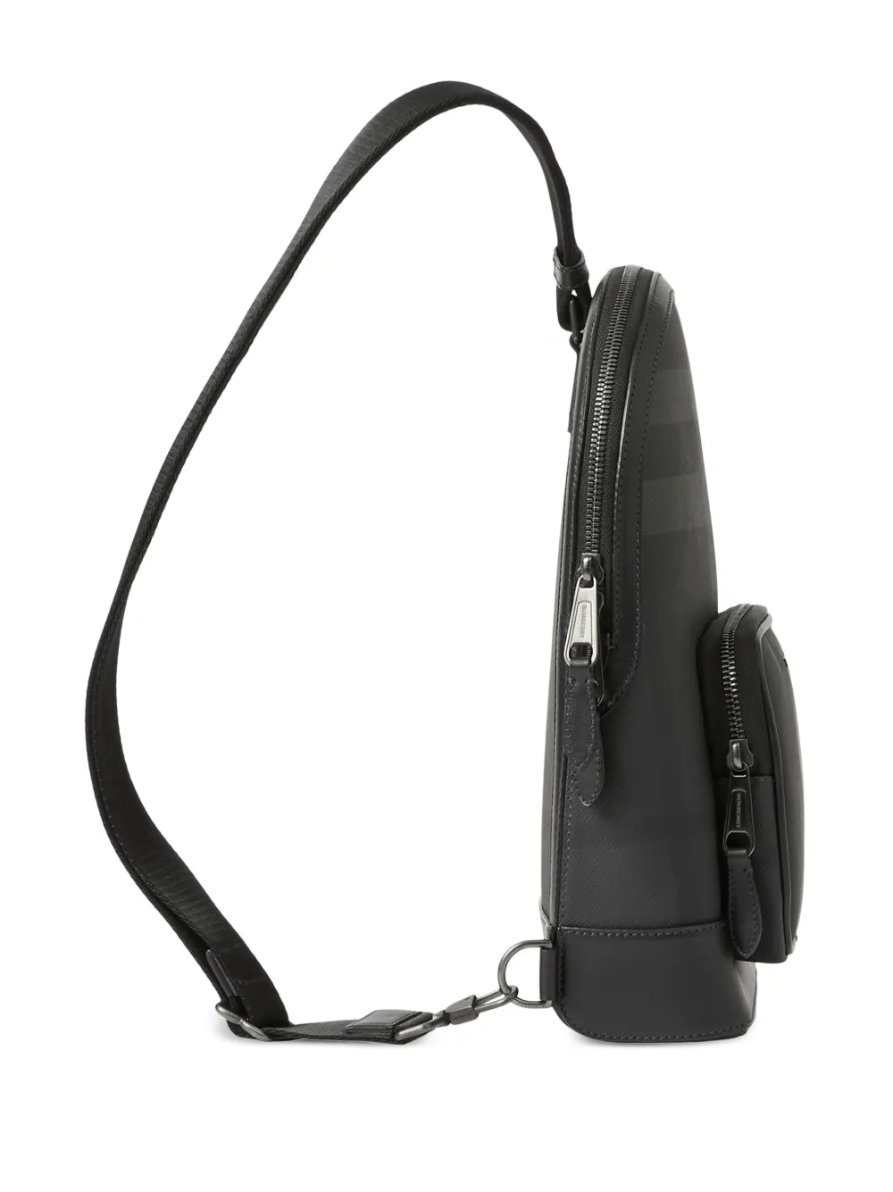 Burberry Vintage-check Print Messenger Bag In Black