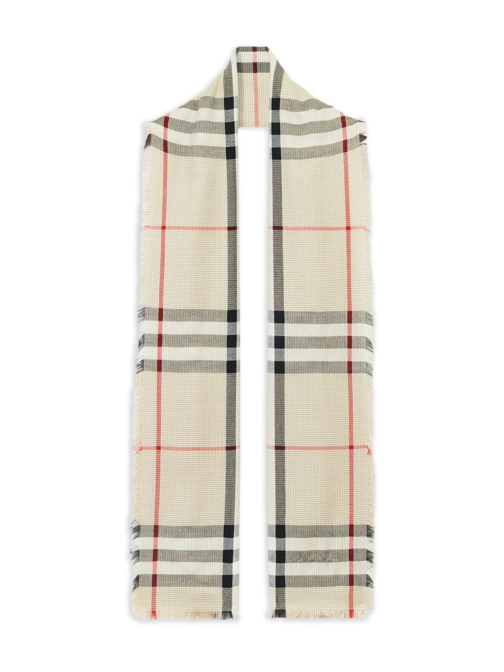 Shop Burberry Vintage-check Print Scarf In White