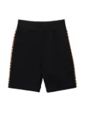 Burberry Kids check-print cotton shorts - Black