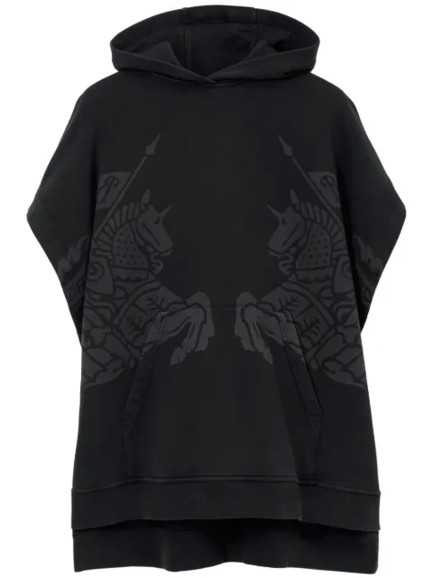 Burberry EKD-print cotton hooded poncho