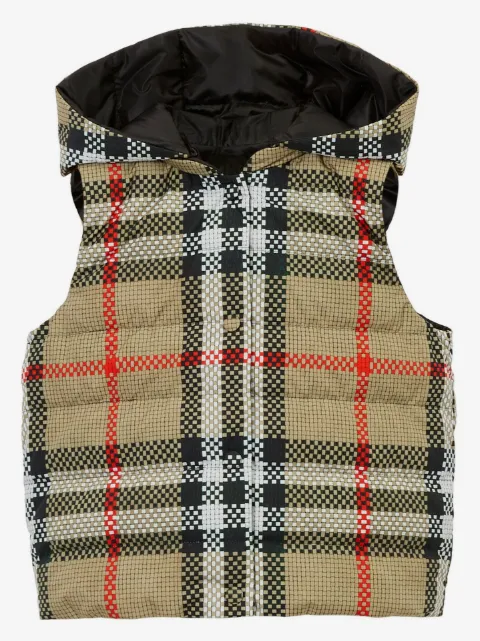 Burberry Kids reversible check-pattern hooded gilet