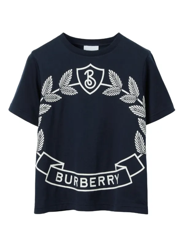 Burberry Kids Oak Leaf Crest-print Cotton T-shirt - Farfetch