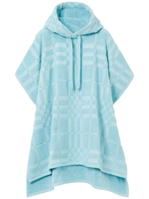 Burberry check-pattern cotton poncho 