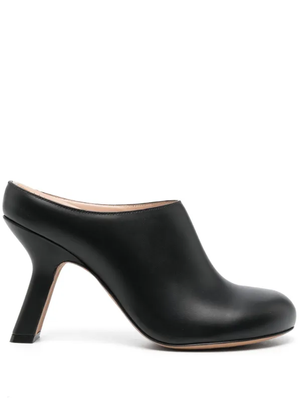 LOEWE Terra 90mm レザーミュール | ブラック | FARFETCH JP