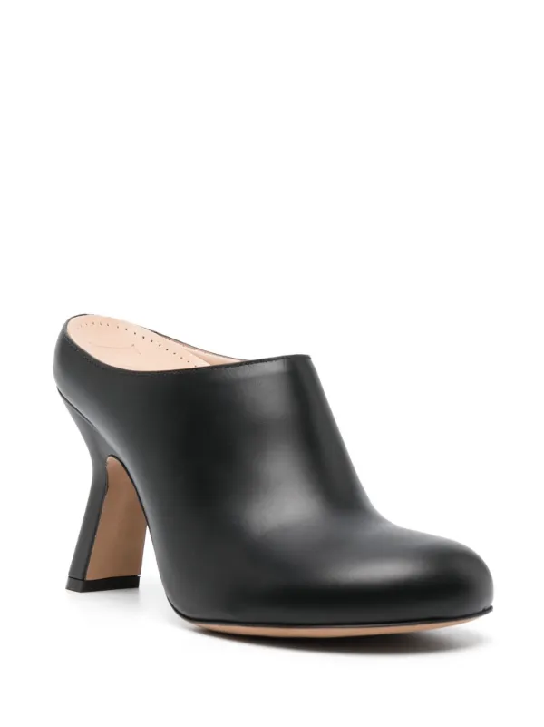 LOEWE Terra 90mm レザーミュール | ブラック | FARFETCH JP