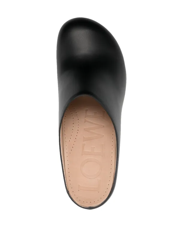 LOEWE Terra 90mm レザーミュール | ブラック | FARFETCH JP