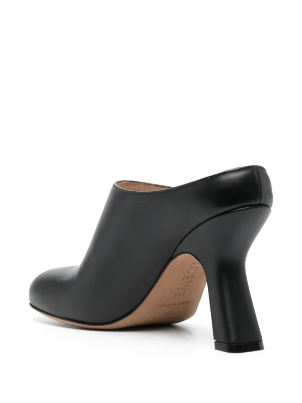 LOEWE Terra 90mm レザーミュール | ブラック | FARFETCH JP
