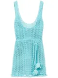 Burberry crochet-knit sleeveless dress - Blue