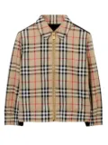 Burberry Kids check-pattern zip-up jacket - Neutrals