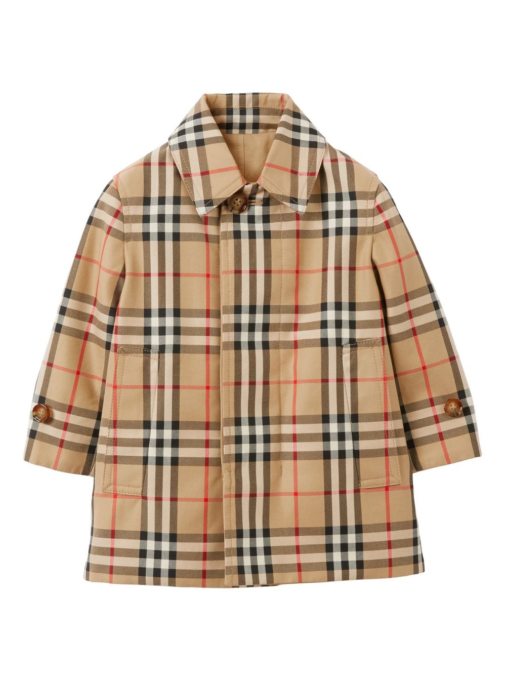 Burberry Kids checked reversible trench coat - ARCHIVE BEIGE IP CHK