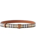 Burberry TB monogram-plaque checked belt - Neutrals